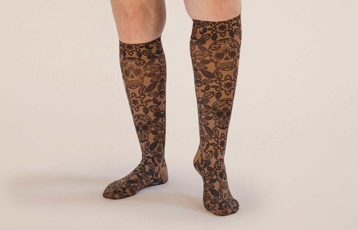Macabre Mocha Gradient Compression Socks - LympheDIVAs
