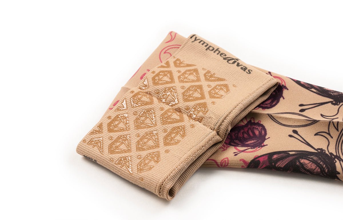Mariposa Beige Gradient Compression Arm Sleeve - LympheDIVAs