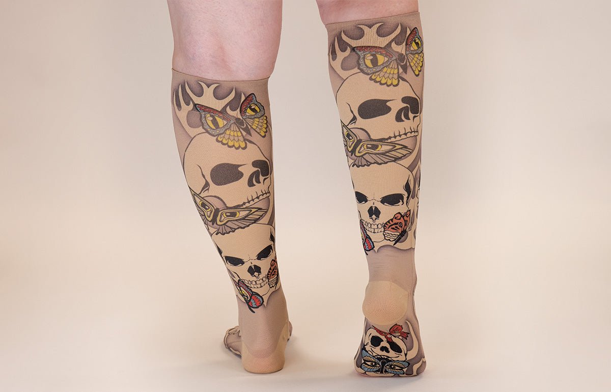 Misfit Beige Gradient Compression Socks - LympheDIVAs