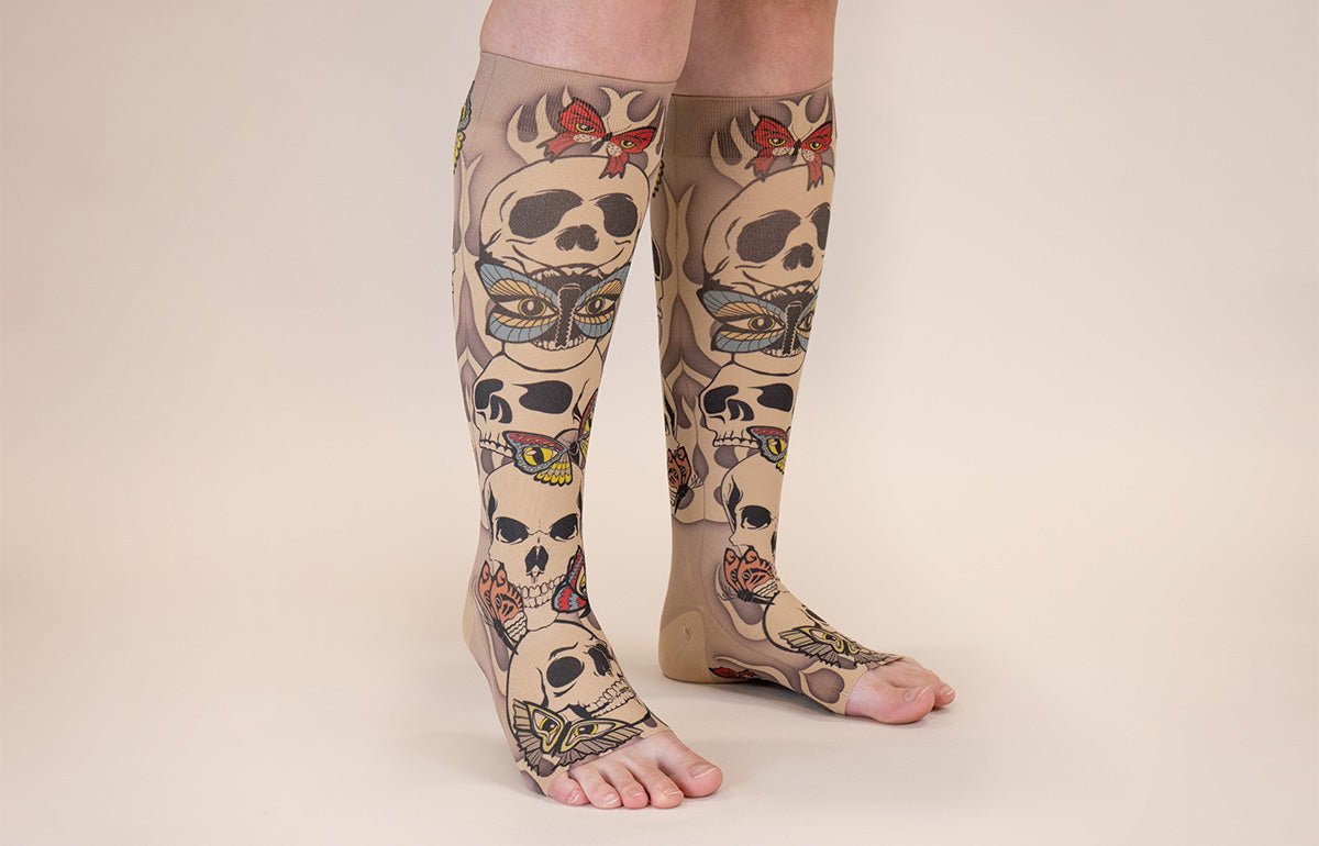 Misfit Beige Gradient Compression Socks - LympheDIVAs