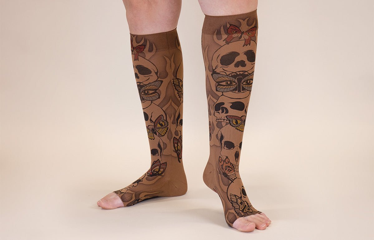 Misfit Mocha Gradient Compression Socks - LympheDIVAs