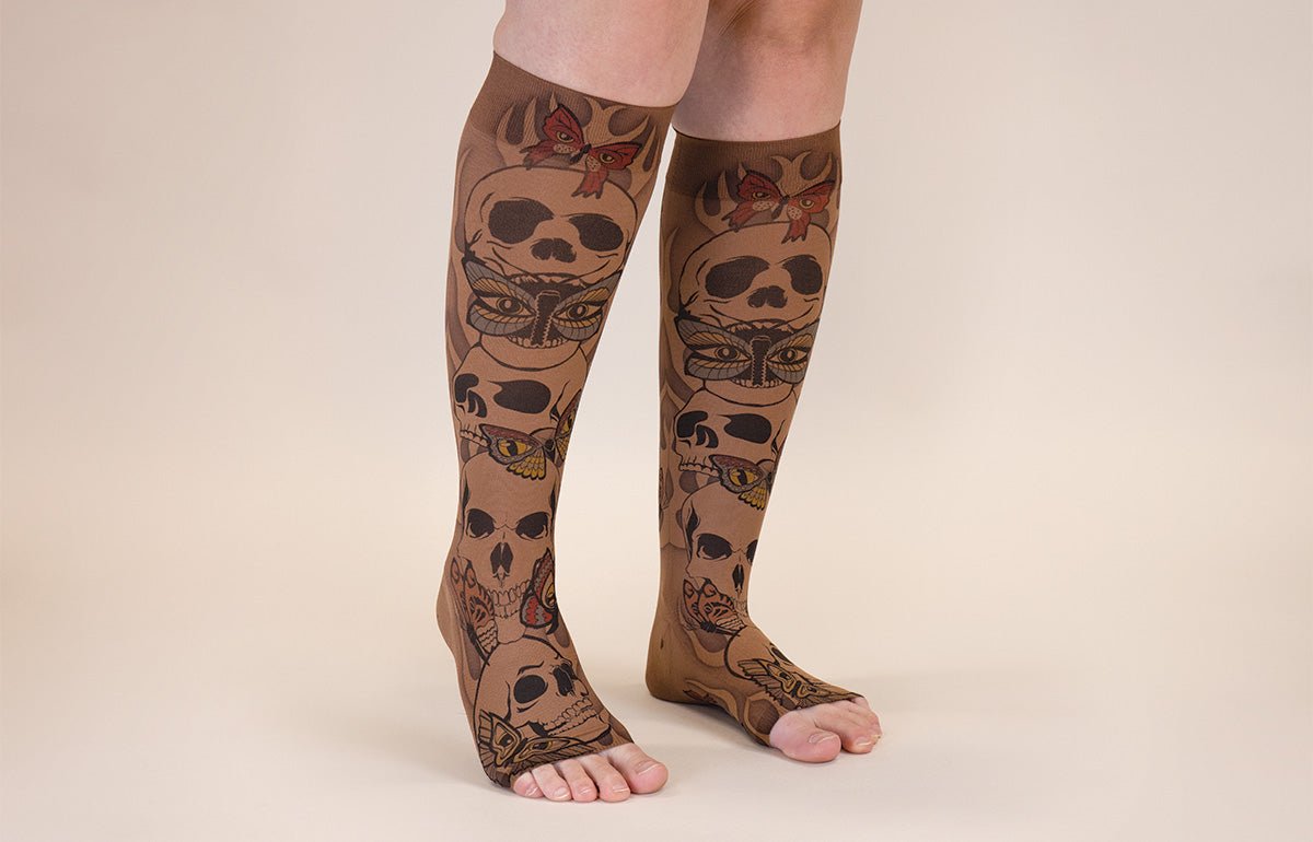 Misfit Mocha Gradient Compression Socks - LympheDIVAs