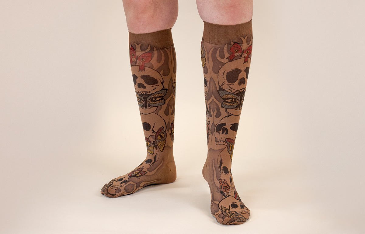 Misfit Mocha Gradient Compression Socks - LympheDIVAs
