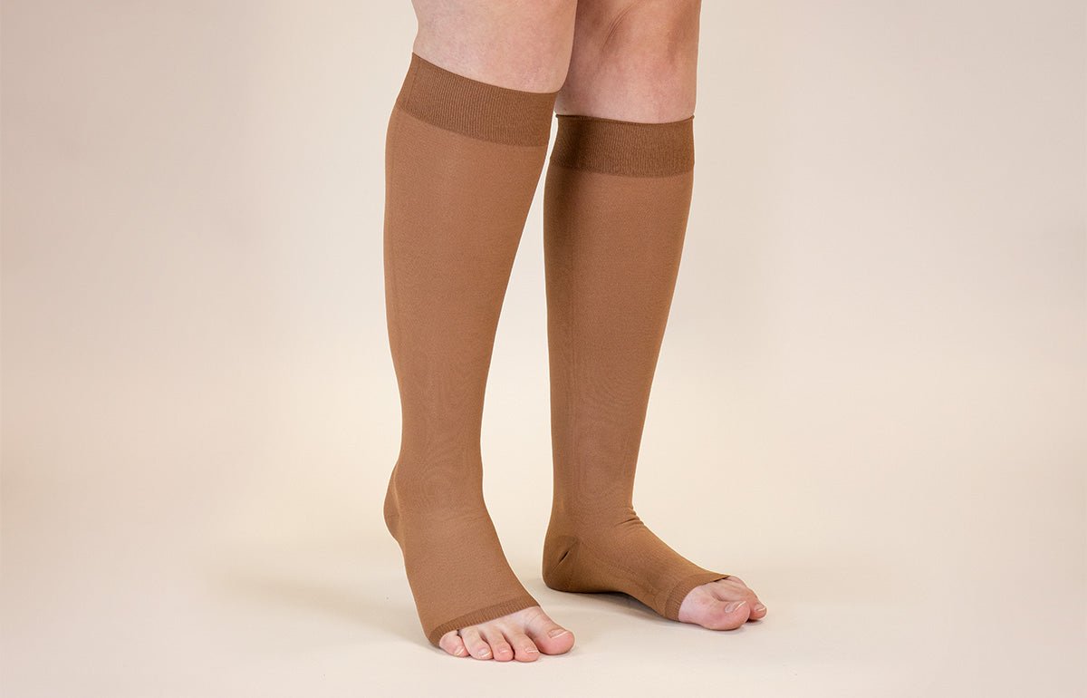 Mocha Gradient Compression Socks - LympheDIVAs