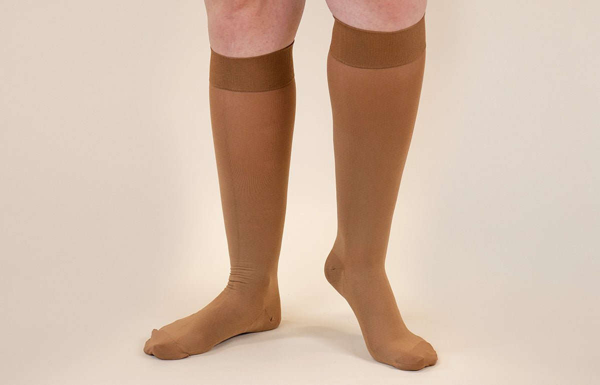 Mocha LONG Gradient Compression Socks - LympheDIVAs