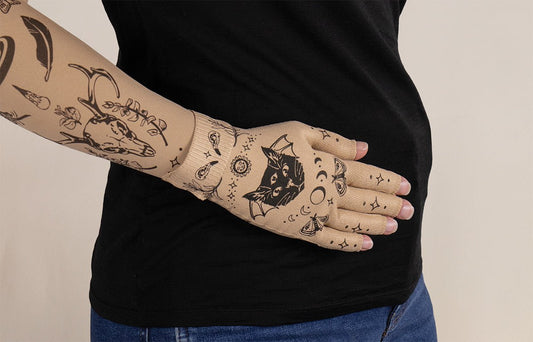 Oddities Beige Gradient Compression Glove - LympheDIVAs