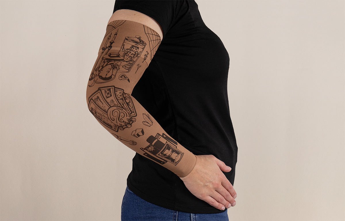 Oddities Mocha Gradient Compression Arm Sleeve - LympheDIVAs