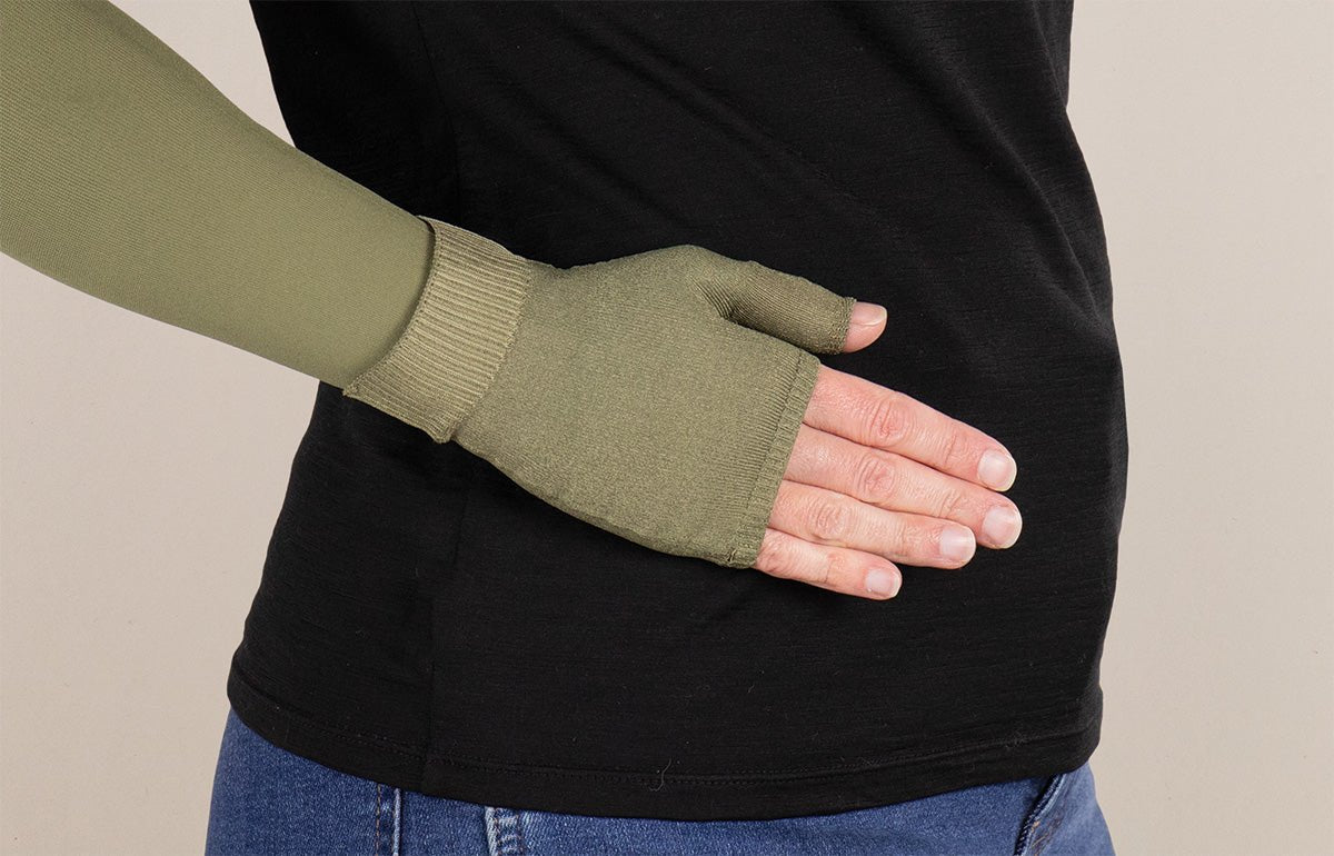 Olive Gradient Compression Gauntlet - LympheDIVAs