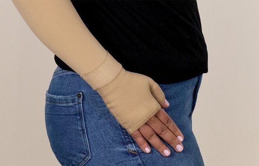 Oops Rack: Beige Gradient Compression Gauntlet - LympheDIVAs