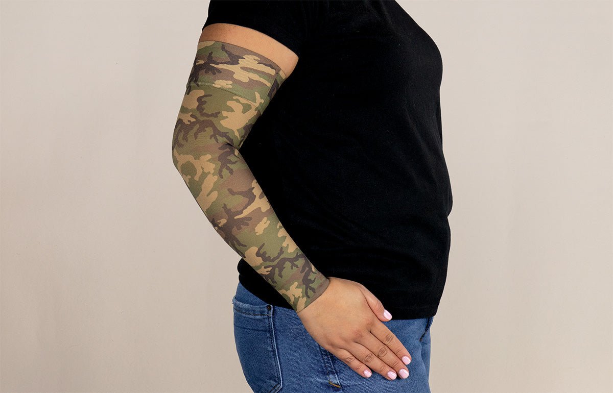 Oops Rack: Camo Gradient Compression Arm Sleeve - LympheDIVAs
