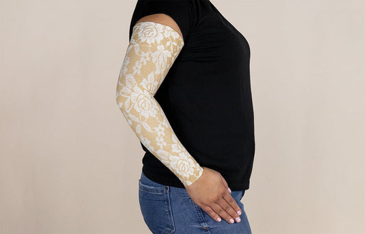 Oops Rack: Darling Tan Gradient Compression Arm Sleeve - LympheDIVAs