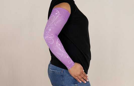 Oops Rack: Firefly Purple Gradient Compression Arm Sleeve - LympheDIVAs