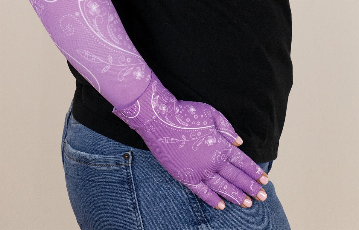 Oops Rack: Firefly Purple Gradient Compression Glove - LympheDIVAs