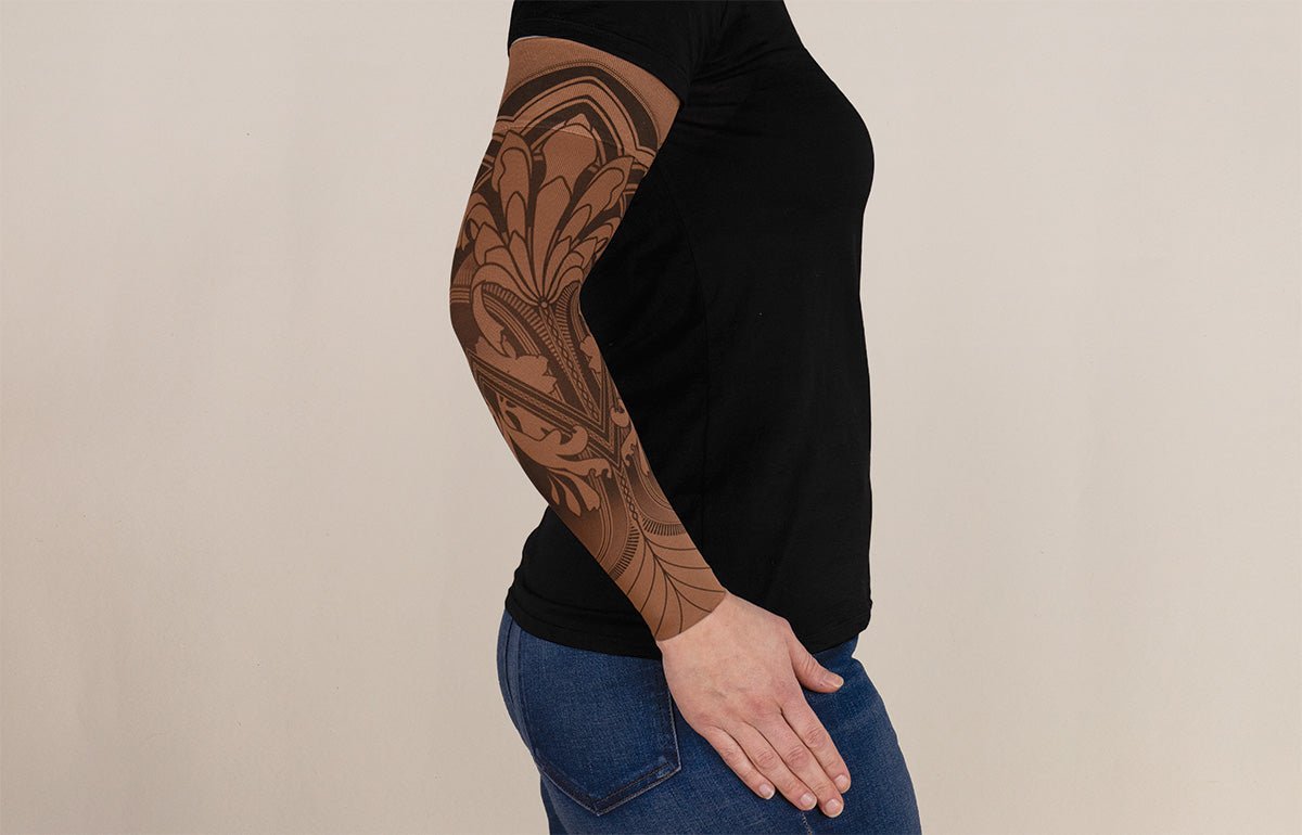 Oops Rack: Gatsby Mocha Gradient Compression Arm Sleeve - LympheDIVAs