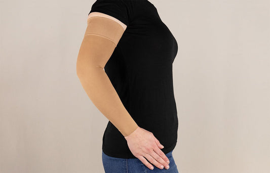 Oops Rack: Macchiato Gradient Compression Arm Sleeve - LympheDIVAs