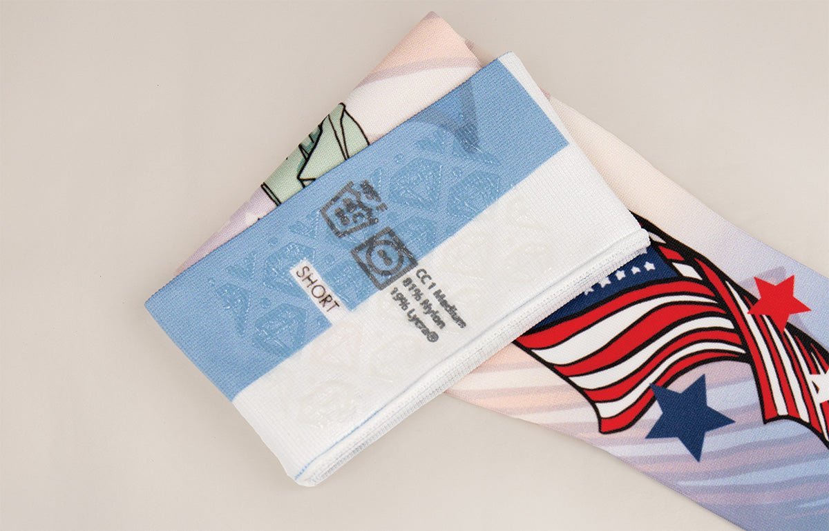 Oops Rack: USA Gradient Compression Arm Sleeve - LympheDIVAs