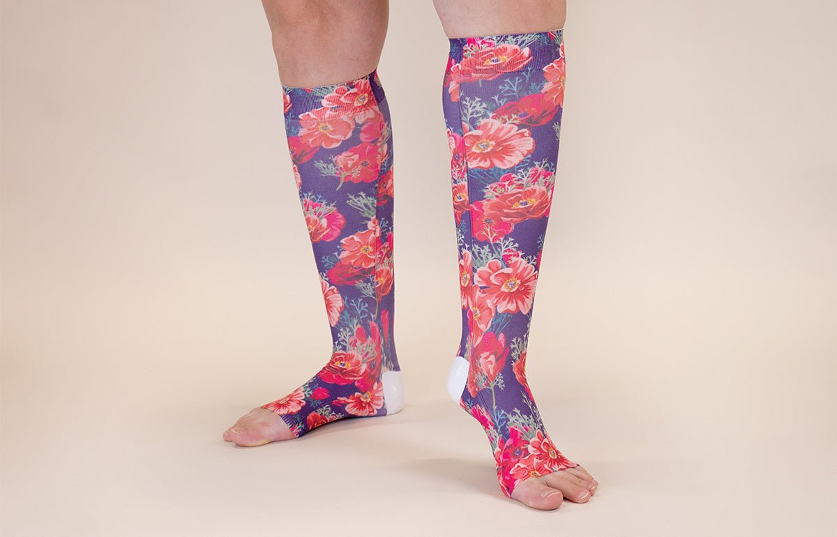 Poppy Gradient Compression Socks - LympheDIVAs