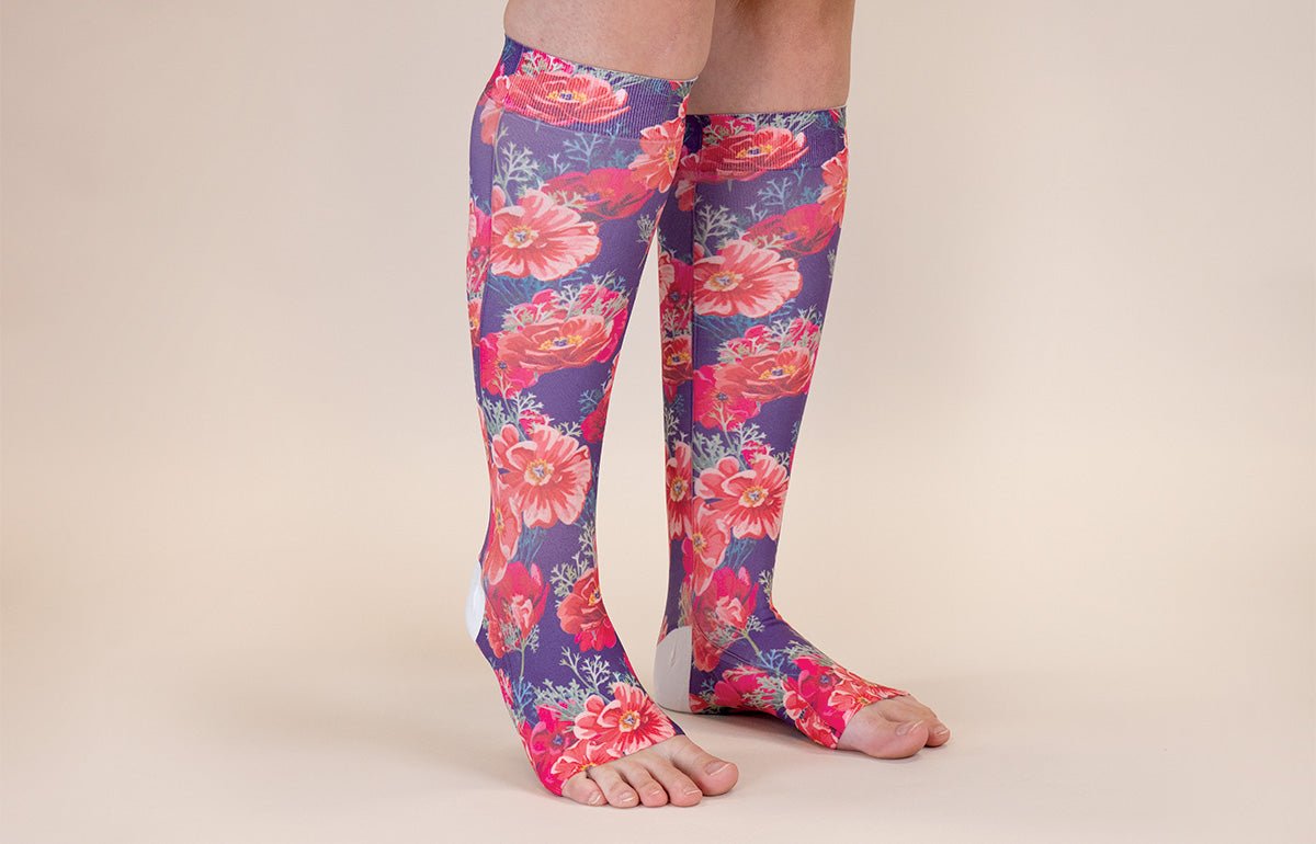 Poppy Gradient Compression Socks - LympheDIVAs