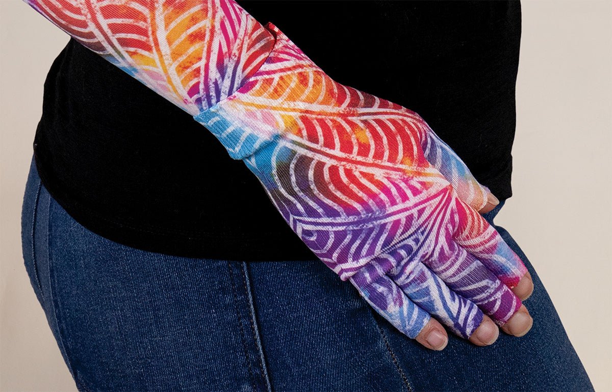 Psychedelic Gradient Compression Glove - LympheDIVAs