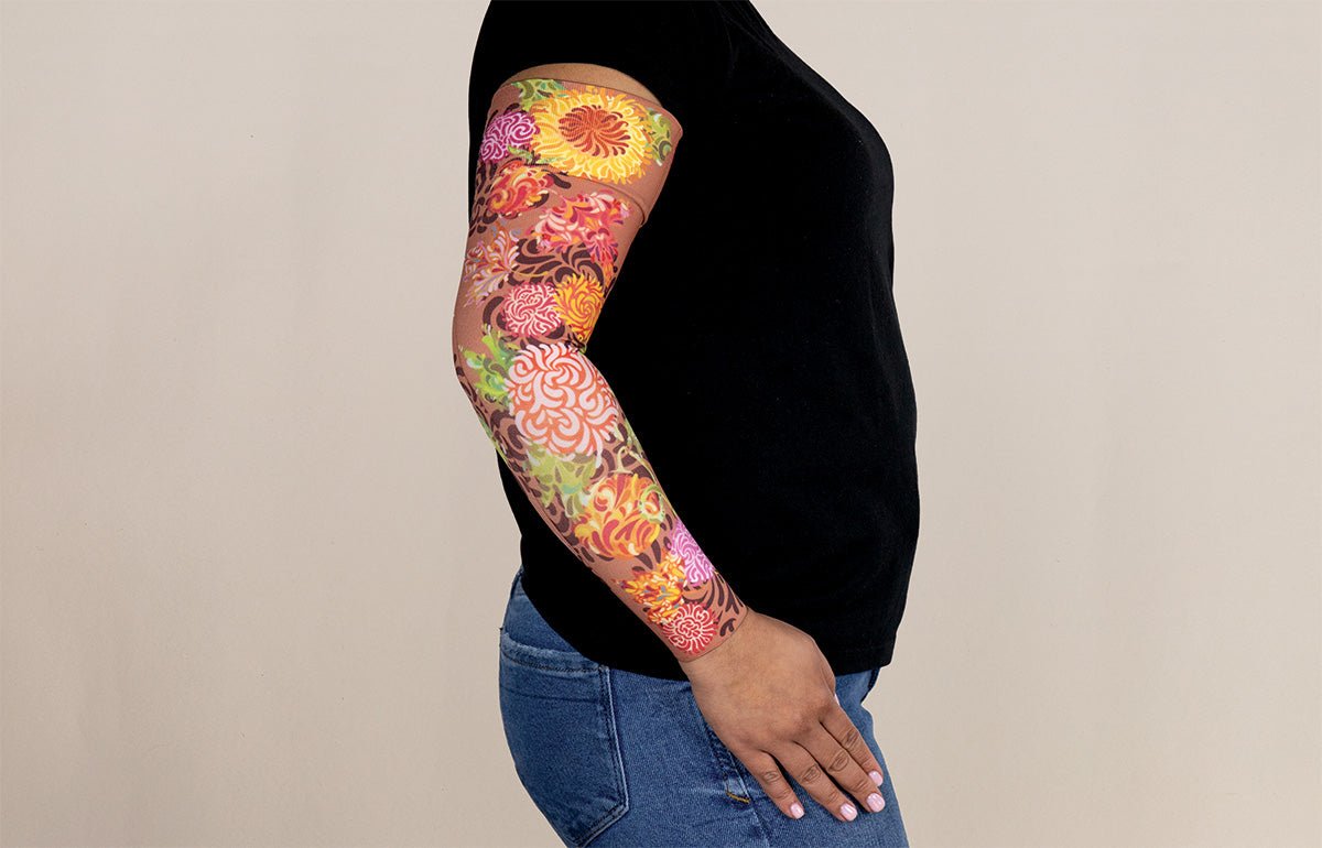 Pumpkin Spice Gradient Compression Arm Sleeve - LympheDIVAs