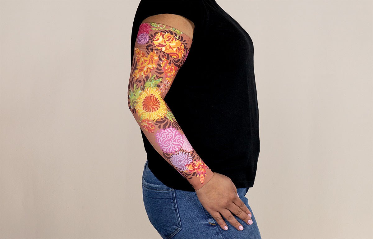 Pumpkin Spice Gradient Compression Arm Sleeve - LympheDIVAs