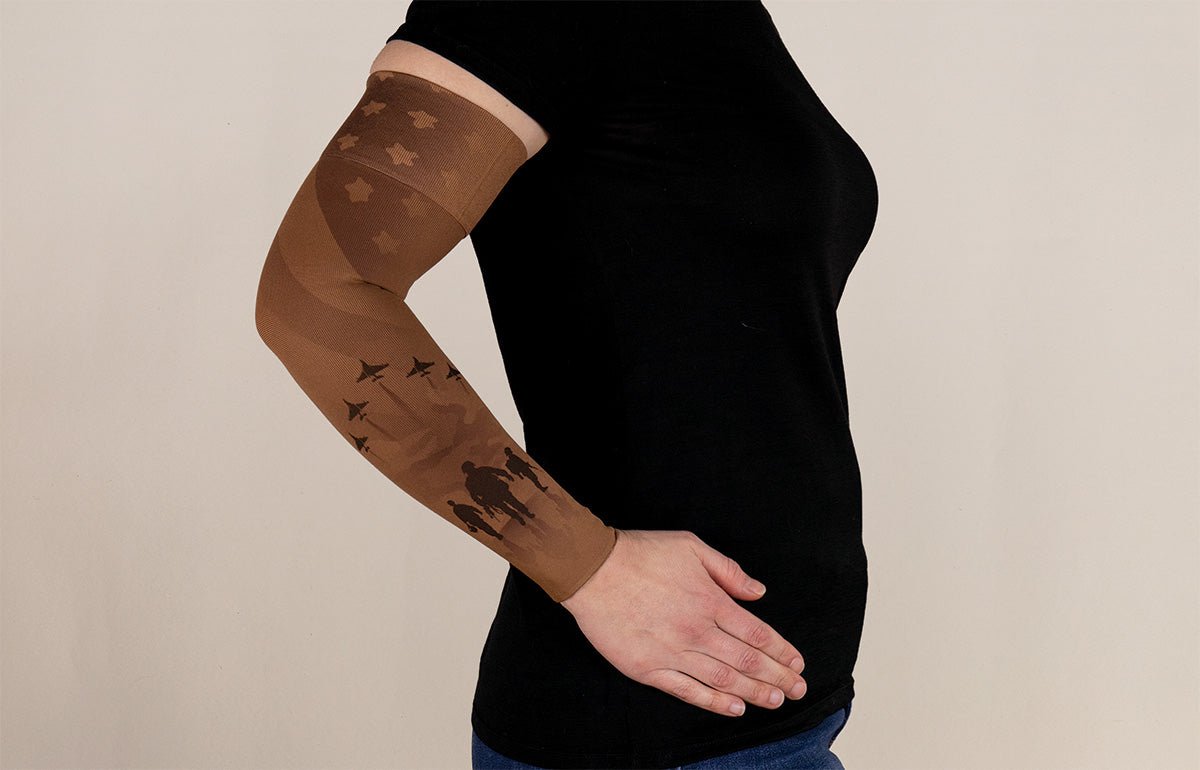 Remember Mocha Gradient Compression Arm Sleeve - LympheDIVAs