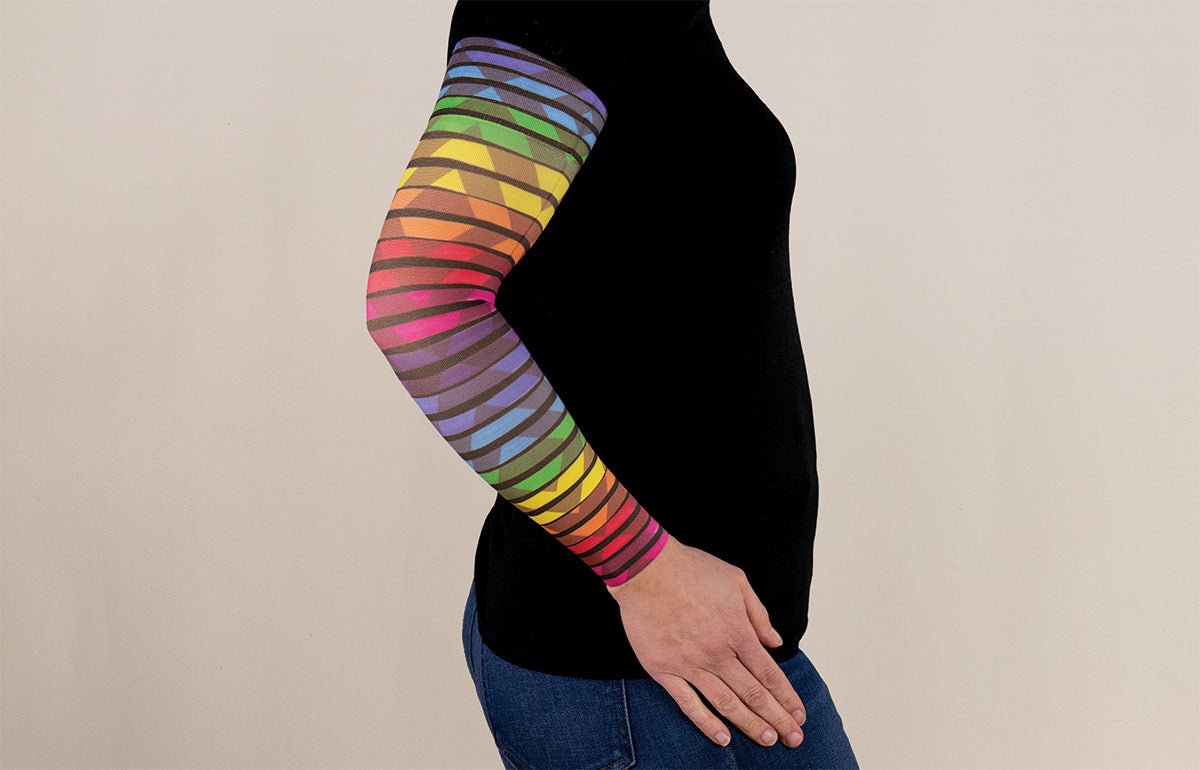 Roller Disco Gradient Compression Arm Sleeve - LympheDIVAs
