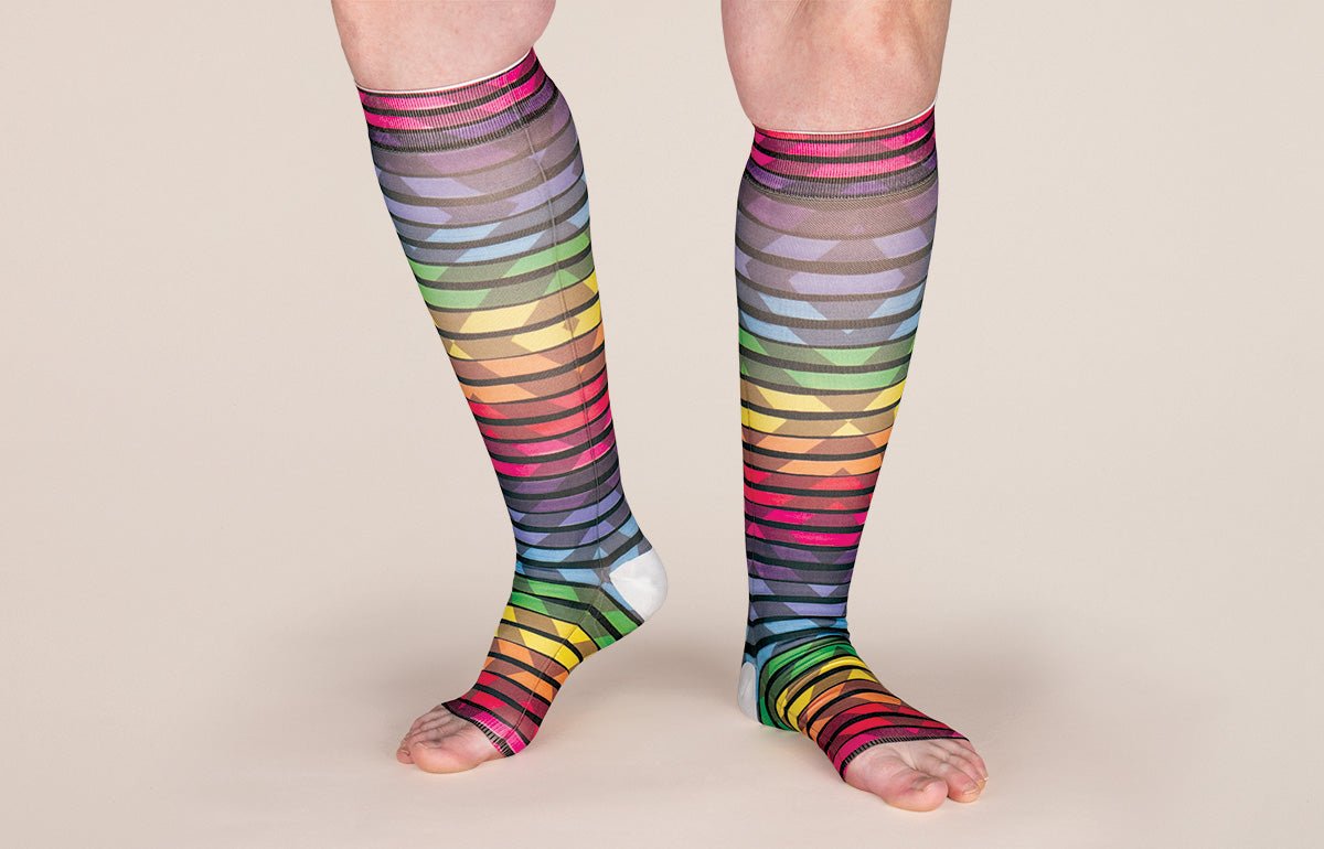 Roller Disco Gradient Compression Socks - LympheDIVAs