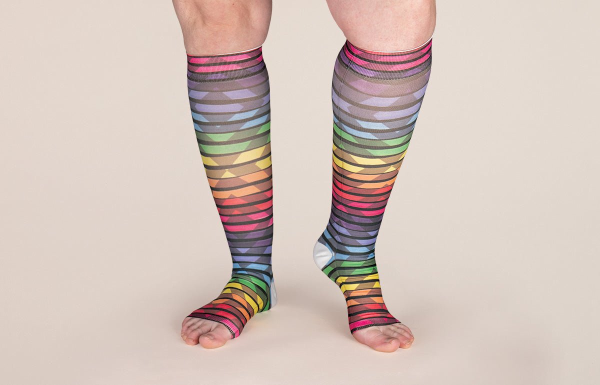 Roller Disco Gradient Compression Socks - LympheDIVAs