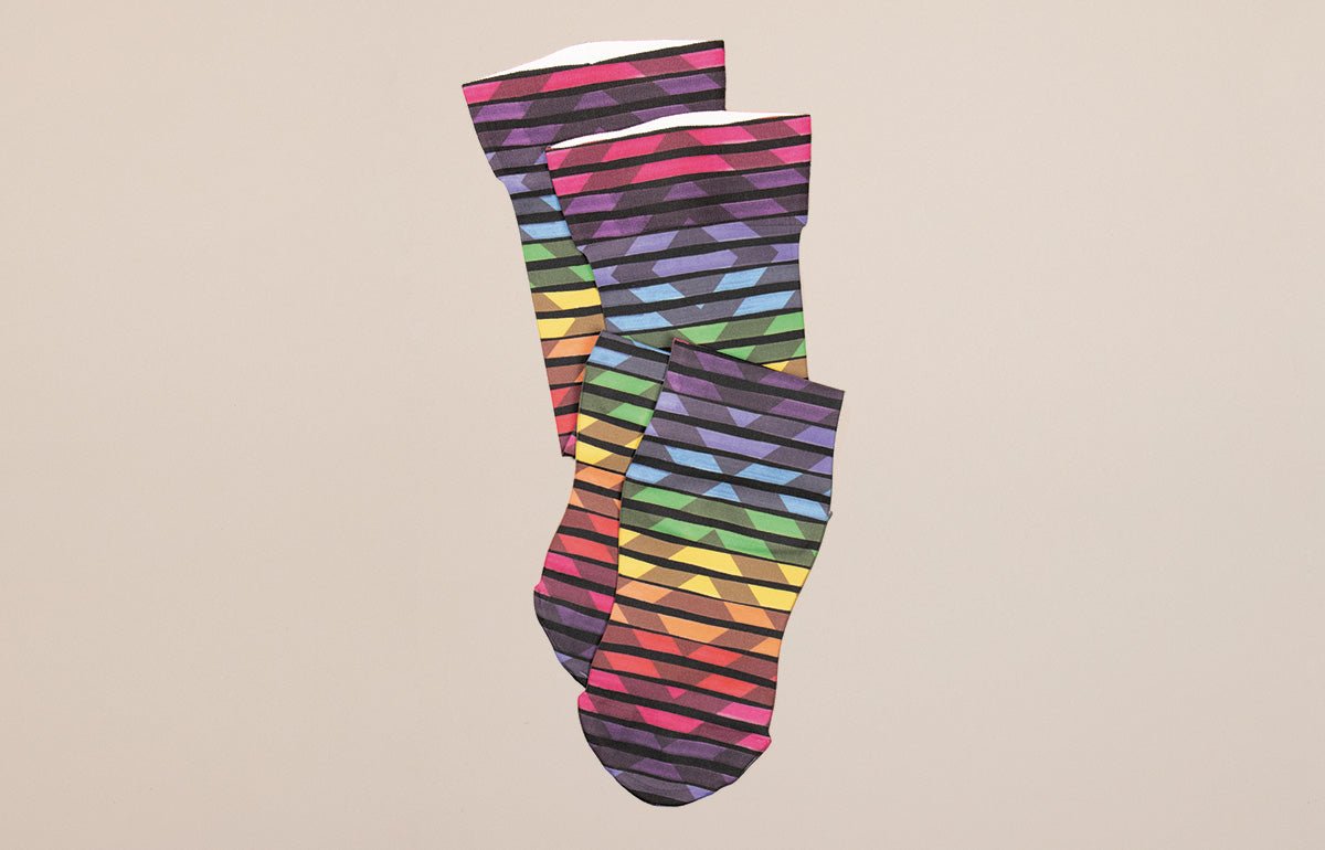 Roller Disco Gradient Compression Socks - LympheDIVAs