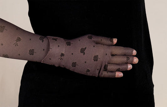 Rose Noir Beige Gradient Compression Glove - LympheDIVAs