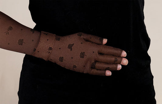 Rose Noir Mocha Gradient Compression Glove - LympheDIVAs