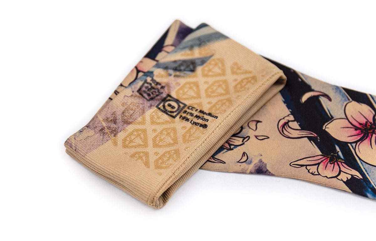 Sakura Beige Gradient Compression Arm Sleeve - LympheDIVAs