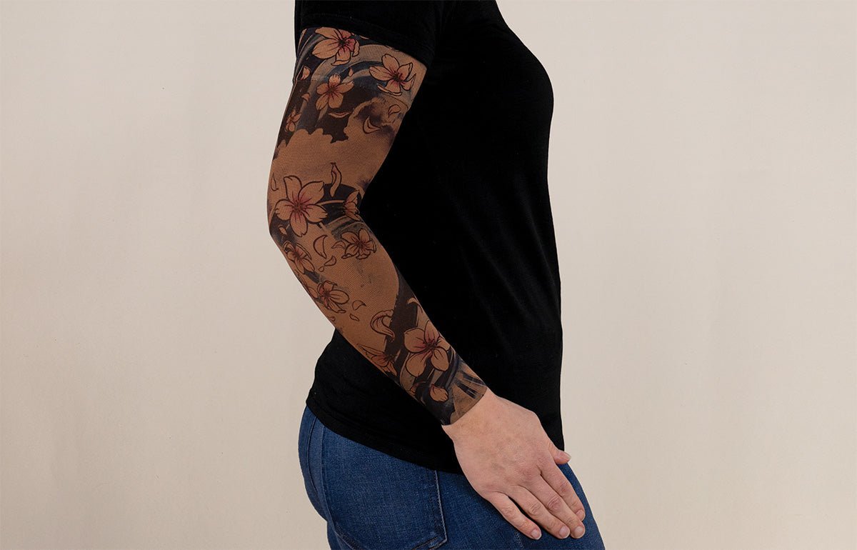 Sakura Mocha Gradient Compression Arm Sleeve - LympheDIVAs
