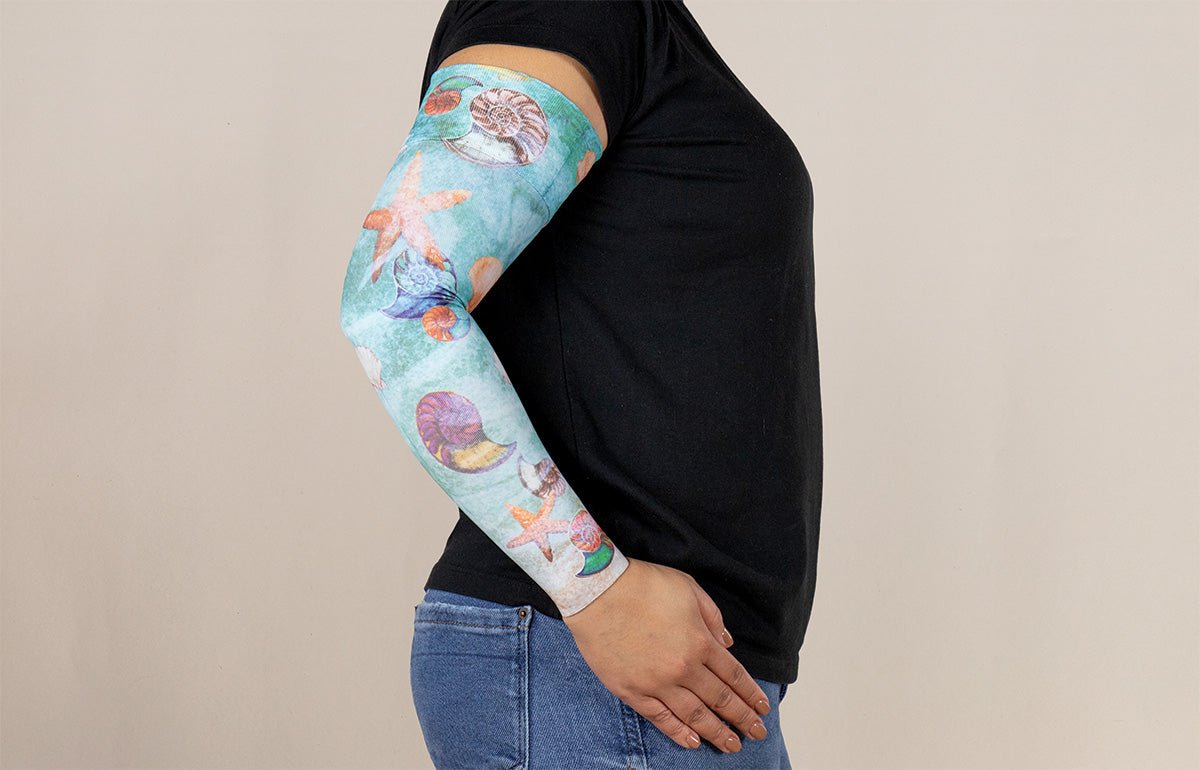 Sea Breeze Gradient Compression Arm Sleeve - LympheDIVAs