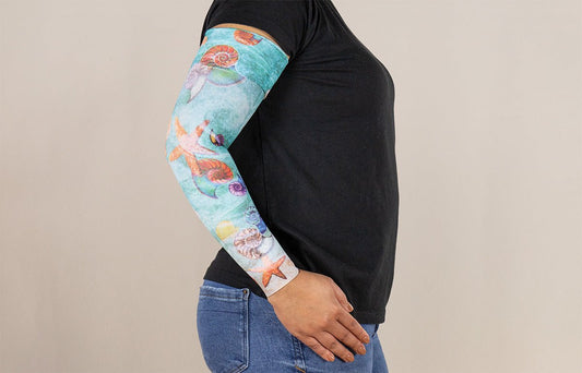 Sea Breeze Gradient Compression Arm Sleeve - LympheDIVAs