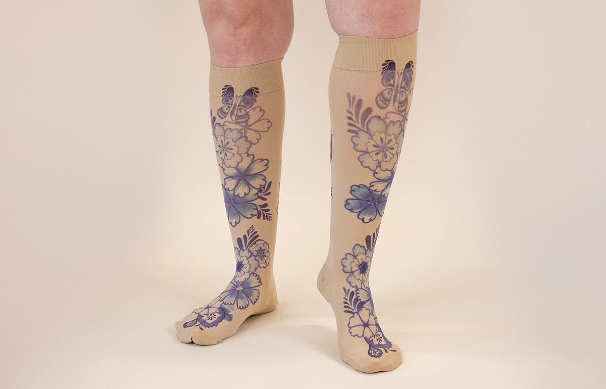 Serenity Beige Gradient Compression Socks - LympheDIVAs