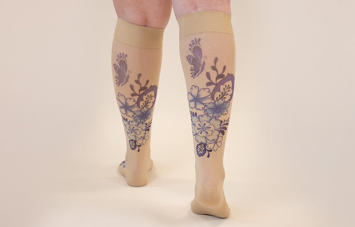Serenity Beige Gradient Compression Socks - LympheDIVAs