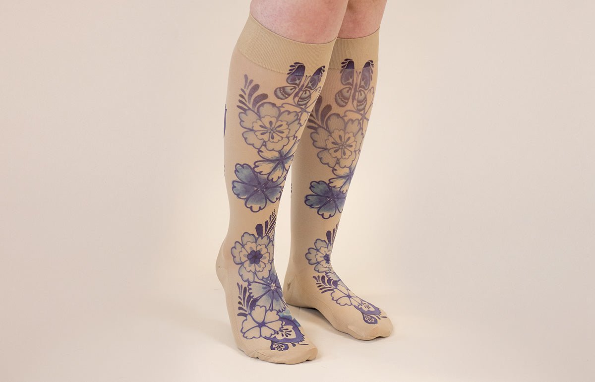 Serenity Beige Gradient Compression Socks - LympheDIVAs