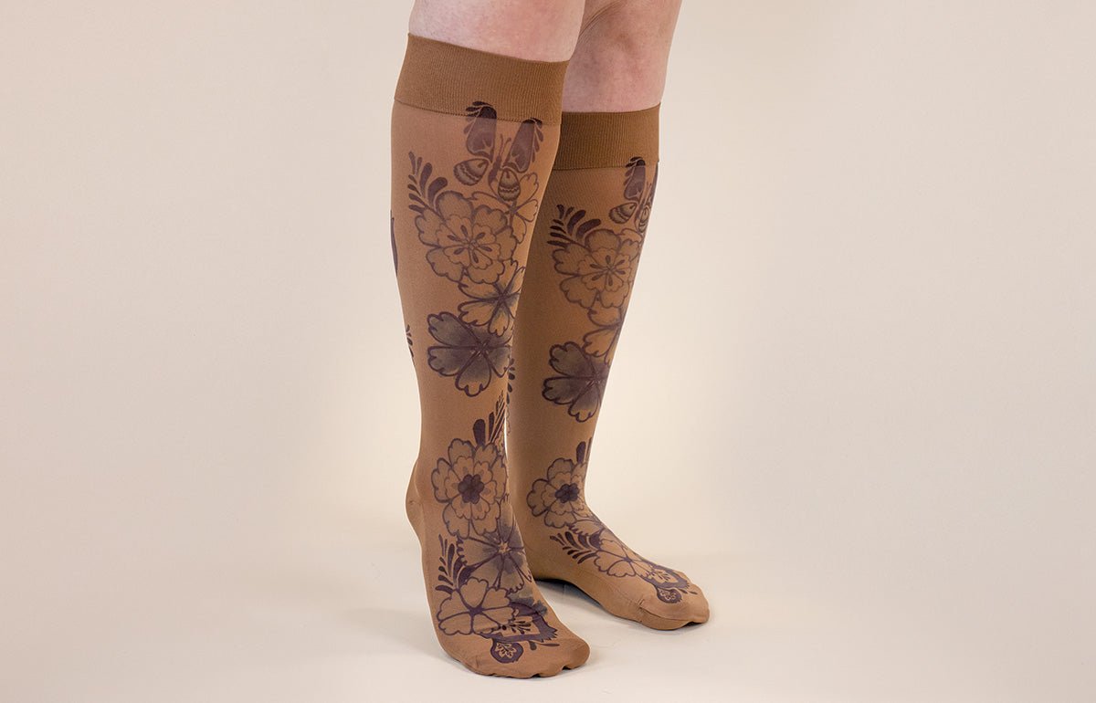 Serenity Mocha Gradient Compression Socks - LympheDIVAs