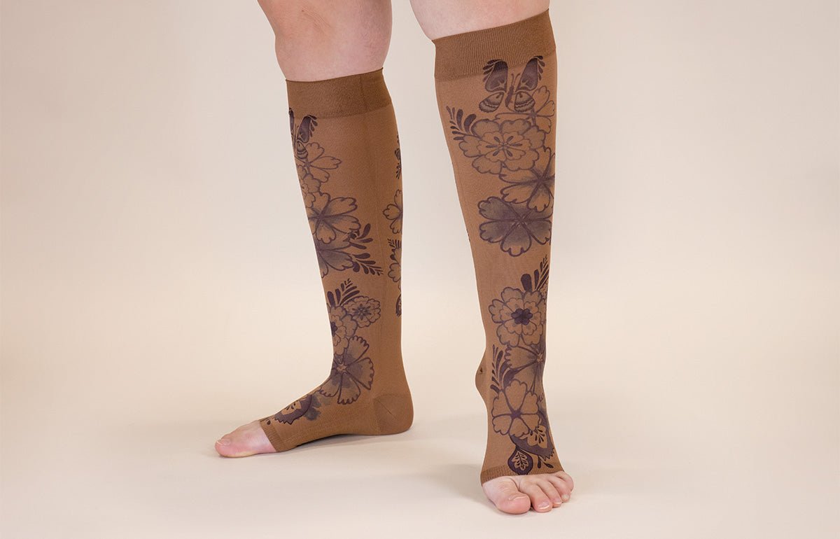 Serenity Mocha Gradient Compression Socks - LympheDIVAs