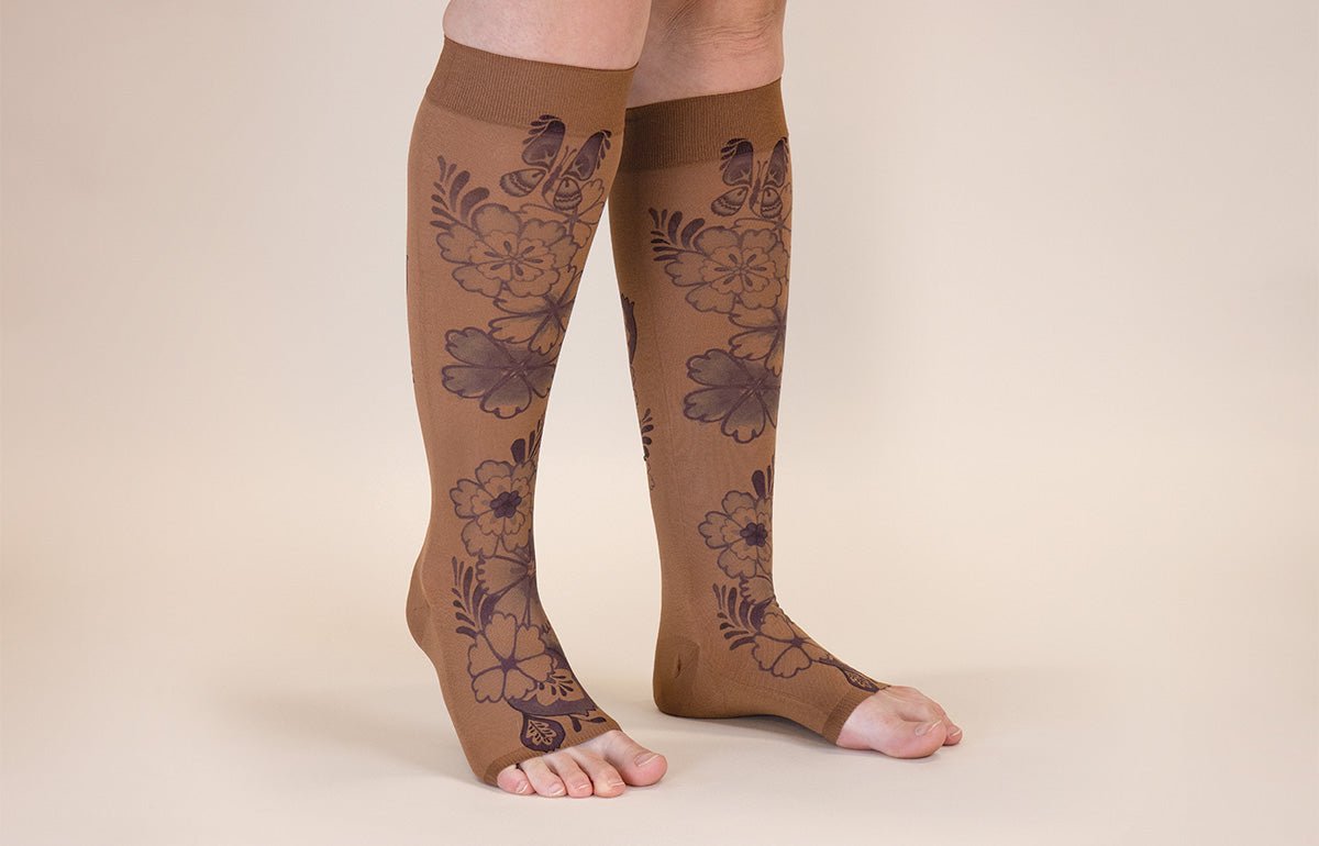 Serenity Mocha Gradient Compression Socks - LympheDIVAs